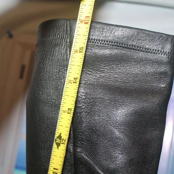 $498 Cole Haan Made in Italy Stretch Leather Tall Knee High Boots Sz 8 - Picture 9 of 13